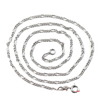 Chaîne Figaro en argent Sterling 925 blanc plaqué or collier belle-mère coréenne modèle de Couple à la mode vente directe d'usine