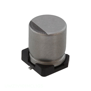 Condensateur SMD 100 uF 20% 35V, montage en surface, en aluminium, distributeur agréé, 100UF 20% 35V SMD 100 uF UWZ1V101MCL1GS - Product Image 1