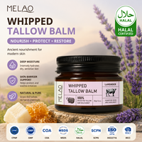 Baume Visage Fouetté Hydratant Soin Cutané au Suif de Bœuf Naturel Biologique Élevé à l'Herbe, OEM ODM, Baume au Suif de Miel Halal