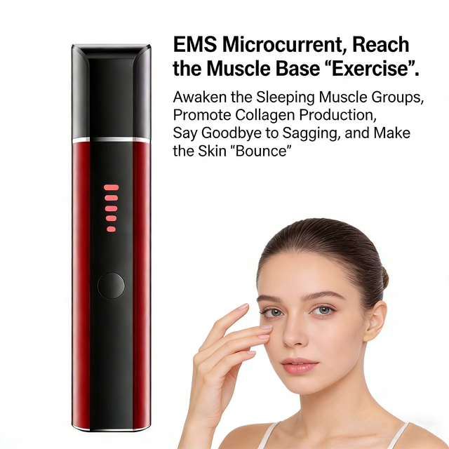 Type-C Rechargeable Eye Beauty Device with 5 Intensity Levels for Home Skin Care