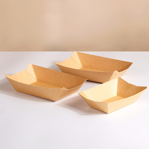 Biodegradabile usa e getta Eco Friendly Chips di pollo Popcorn Hamburger Dessert cibo imballaggio ciotola piatto da asporto scatola barca - Product Image 1