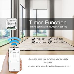 Module d'interrupteur intelligent WiFi pour rideaux électriques motorisés, interrupteur pour volets roulants, pas besoin de remplacer votre <span class=keywords><strong>moteur</strong></span>, télécommande par application - Product Image 5