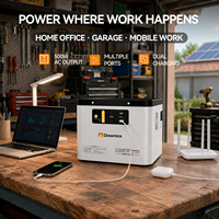 Station d'alimentation portable Dawnice 2009.6Wh 1200W LiFePO4, charge AC 1200W, entrée solaire MPPT 600W, onde sinusoïdale pure pour utilisation en extérieur