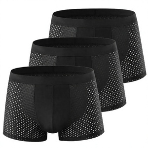 Calzoncillos Boxer Personalizados para Hombre, Transpirables, Ligeros, de Malla, Poliéster/Algodón, Cómodos y Suaves, con Logotipo Personalizado, Servicio OEM - Product Image 1