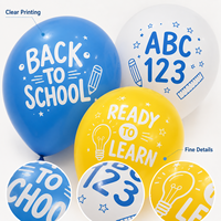 Ballons en latex imprimés pour la rentrée scolaire, bleus et jaunes, ballons de bienvenue pour la première journée scolaire, décoration pour la salle de classe et les fêtes scolaires