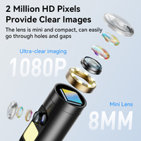 Caméra d'inspection professionnelle endoscopique 2.0MP HD avec câble rigide flexible et pliable pour la réparation automobile et de canalisations - Vente en gros