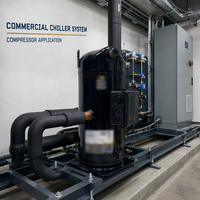 Compresseur Scroll Hermétique Copeland ZR250KCE-TED-522, Capacité de Refroidissement 60kW, 460V Triphasé 60Hz, Métal, pour Refroidissement Commercial