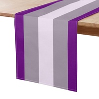 Chemin de table personnalisé en polyester à motif arc-en-ciel gay, pour la présentation sur la table de cuisine et la décoration des rassemblements informels à la maison