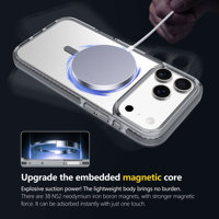 Nouvelle coque de téléphone portable transparente en TPE TPU anti-rayures et anti-chute avec aimant 3M pour iPhone 17 Air 17 Pro Max 16 15 14 Plus 13 Pro