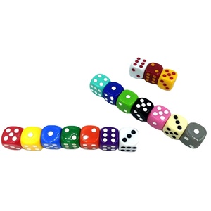 Atacado 16mm dice alta qualidade d6 dados preto e branco com ponto para o jogo