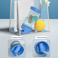 Nouvelle Arrivée Gobelet à Paille pour Enfants Motif Animaux Marins Mignons Anti-fuite Sans BPA Qualité Alimentaire Portable pour Camping et École