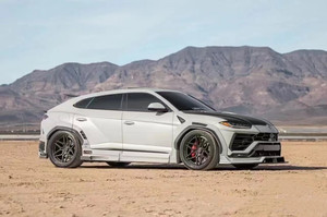 Kit carrosserie pour Lamborghini Urus : Lame avant, jupes latérales, diffuseur, spoiler, capot et extensions d'ailes en fibre de carbone style LB pour Urus amélioré - Product Image 4
