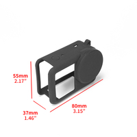 Étui de protection en silicone pour caméra d'action DJI Osmo Action 6 avec capuchon d'objectif, sangle de poignet et ouverture latérale à dégagement rapide