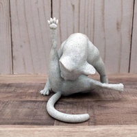 Figurine de chat drôle transfrontalière nouvel artisanat en résine écologique pour Noël Statue de chat grandeur nature pour une utilisation en extérieur ou des cadeaux