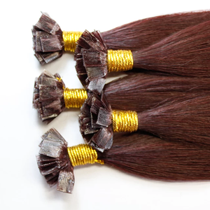 Jasmine Beauty Wholesale Pre-bonded Italian Keratin Flat Tip Hair Extension Double Drawn Virgin <b>Russian</b> RemyHuman Hair Extension - Product Image 5