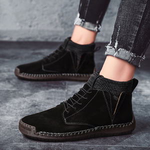 Chaussures décontractées pour hommes Doublure simple en peluche Grande taille 38-48 Respirant Noir <span class=keywords><strong>Vert</strong></span> Mocassins pour l'été Printemps Hiver - Product Image 4