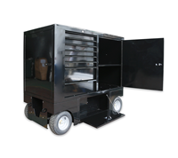Chariot d'atelier mobile pour travaux de course, avec plan de travail et boîte à outils, pour espaces de travail extérieurs