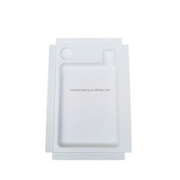 Plateau en pulpe moulée personnalisé, écologique, en bagasse, pour emballage, biodégradable, en papier recyclé, pour électronique, avec pelliculage mat