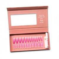 Boîte d'Emballage Vide de Luxe avec Logo Personnalisé pour Faux Ongles à Presser