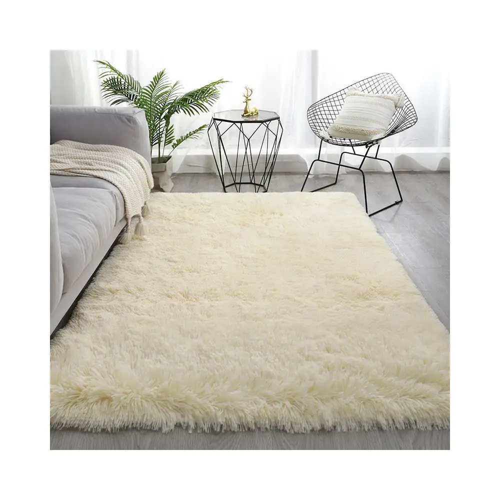 Fluffy Large Oval Area Rug Soft Plush Carpets for Bedroom Living Room Furry Kid's Room Shaggy Rug Made of Fur for Nursery Room