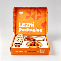 Caja Desechable para Biryani con Compartimentos, de Papel Kraft, para Nasi, Pollo Frito, Frutas, Ensaladas, Bocadillos, Arroz Frito, Envase para Bento