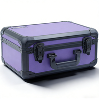 Top Loader Violet Surface Givrée En Aluminium Dur 3 Rangée Graded Sports Card Dalle Protector Single Holder Display Case pour Card Show