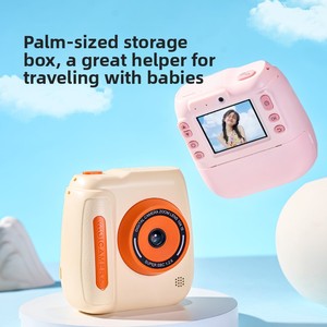 Appareil photo numérique pour enfants avec écran IPS <span class=keywords><strong>de</strong></span> 2,4 pouces, 48MP haute définition, double objectif, lecteur MP3 intégré, jeu, imprimante thermique instantanée - Product Image 4