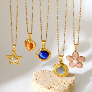 Collier pendentif en acier inoxydable, chaîne de pull pour femmes à la mode européenne et américaine, bijoux tendance et polyvalents - Product Image 1