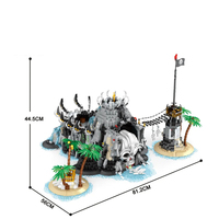 Reobrix 66012 MOC 2960PCS Piate Ship The Skull Pirate Island Bay Kit juguetes Building Block Brick Classic Movie Model Toys