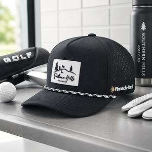 Casquette de golf cinq panneaux en cuir silicone avec logo personnalisé, haute qualité, faible MOQ, fermeture Velcro, séchage rapide, légère - Product Image 3