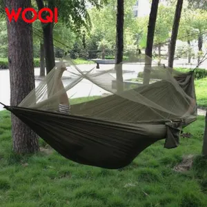 WOQI Portable Single Person Camping Backpack Hammock Tent Outdoor Ultra Light Camping Mosquito Net Hammock