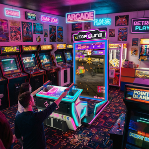 Master Sniper - Gioco Arcade di Tiro a Gettoni per 2 Giocatori con Display da 42 Pollici, Macchina da Divertimento con <span class=keywords><strong>Feedback</strong></span> di Vibrazione della Pistola - Product Image 3