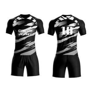 男女通用定制足球运动衫长袖涤棉足球服专业名称印花成人贴牌服务 - Product Image 1