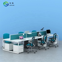 Bureau de travail modulaire, mobilier de bureau, table extensible, cadre de bureau pour 8 personnes