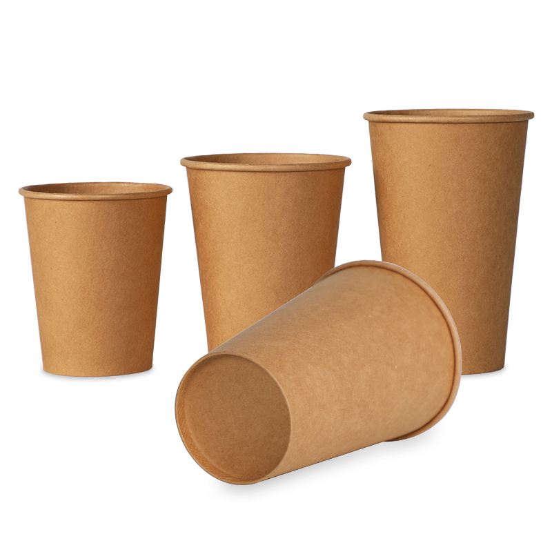 Green Packaging Solutions 7oz 8oz 9oz Biodegradable Paper Takeout Coffee Catering Events Takeaway Paper Cups