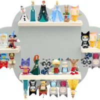 Étagère de rangement en bois à trois niveaux personnalisée, non pliable, style européen, pour chambre d'enfant, figurines suspendues, jouets, étagère magnétique