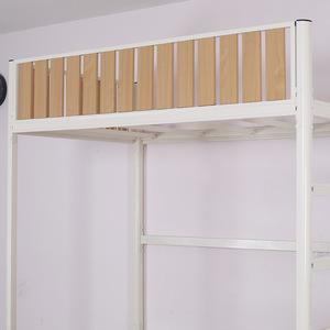 เตียงสองชั้นยูมินพร้อมโต๊ะทำงานด้านล่าง สีขาว สำหรับใช้ในหอพัก - Product Image 2