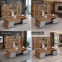 Bureau d'angle moderne pour cadre dirigeant et espace de réception avec tiroir, taille personnalisée, finition sur mesure