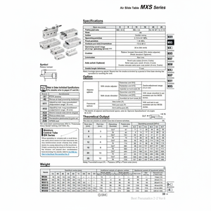 SMC Pneumatics Air Slide <b>Table</b> MXS12-75BS - Product Image 1