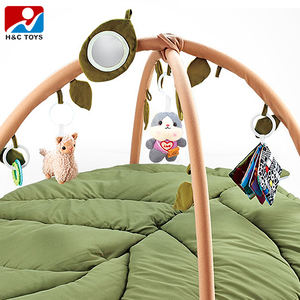 Alfombrilla de juego infantil de algodón suave con tela colgante, <span class=keywords><strong>manta</strong></span> de hojas de libro y alfombra de actividad, juguete educativo para gatear de bebé - Product Image 2