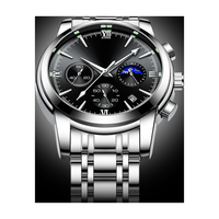 Montres de sport étanches en acier inoxydable, avec chronomètre et calendrier 24 heures, design usine et personnalisables, pour marque privée