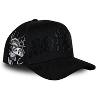 Gorras de Béisbol Personalizadas al por Mayor Rico Hats El Mago de 5 Paneles con Forro de Satén Negro y Logotipo Bordado Barbas Hats