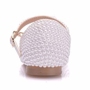 Chaussures habillées pour filles, chaussures de princesse scintillantes, chaussures Mary Jane à fleurs, talons bas, chaussures de fête, de mariage, de bal pour les tout-petits - Product Image 6