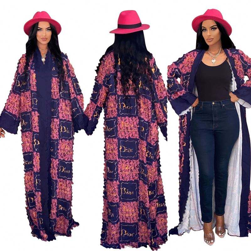 New Arrival Clothes for Women Winter Long Coats for Ladies Printed