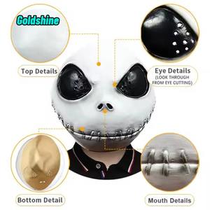 Custom Creepy <span class=keywords><strong>Ghostface</strong></span> <span class=keywords><strong>Mask</strong></span> Horror Latex Pesadilla antes de Navidad para Halloween Fiestas de Año Nuevo - Product Image 6