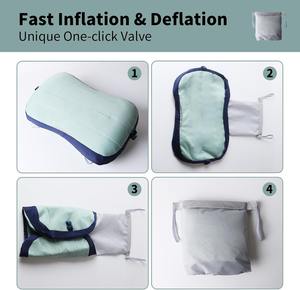 Almohada <span class=keywords><strong>inflable</strong></span> para playa, soporte para el cuello, almohada para <span class=keywords><strong>acampar</strong></span>, tumbona <span class=keywords><strong>de</strong></span> piscina portátil, almohada <span class=keywords><strong>de</strong></span> aire ligera para viajes, uso al aire libre - Product Image 2