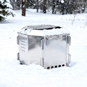 INBESTCAMP Fabricant <span class=keywords><strong>de</strong></span> réchaud <span class=keywords><strong>de</strong></span> <span class=keywords><strong>camping</strong></span> direct en acier inoxydable à alimentation par brasero - Product Image 1