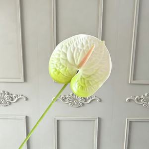Fleurs artificielles décoratives, Anthuriums au toucher réel, plantes en PU, Anthuriums à fleur unique, plantes Anthuriums - Product Image 6