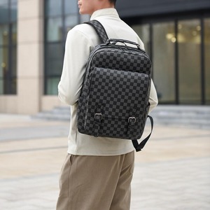 Duffel bag Men's <b>Large</b> capacity Travel Office use Commuting Computer bag Fashion Checkered <b>Backpack</b> - Product Image 1