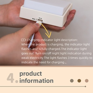 Lámpara de Noche Magnética de Pared con Diseño Innovador RTS, Lámpara de Noche LED Creativa Recargable - Product Image 6